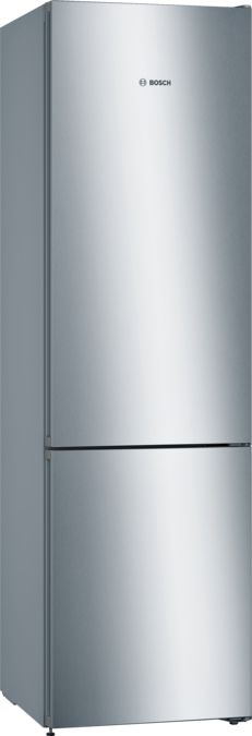 Serie 4 Szabadonálló, alulfagyasztós hűtő-fagyasztó kombináció 203 x 60 cm Szálcsiszolt acél színű KGN39VLEB KGN39VLEB-1