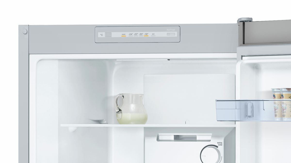 Serie | 2 Free-standing fridge-freezer with freezer at bottom 176 x 60 cm Inox-look KGN33NL20G KGN33NL20G-3