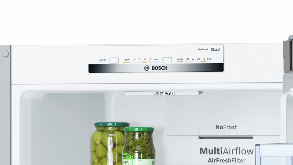 Series 4 Free-standing fridge-freezer with freezer at bottom 186 x 60 cm Stainless steel look KGN34VL35G KGN34VL35G-3