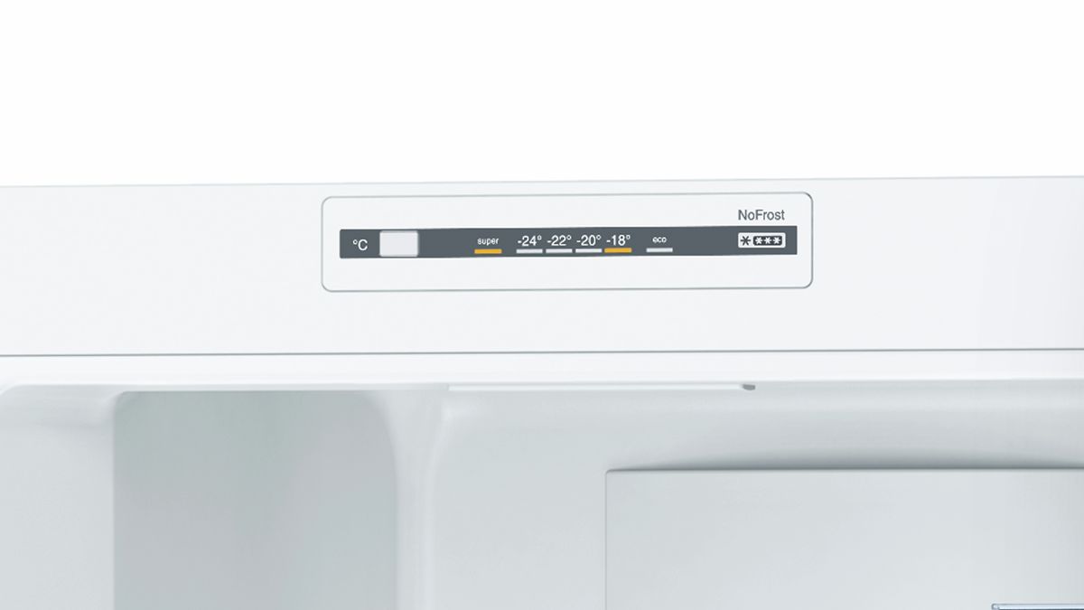Serie | 2 free-standing fridge-freezer with freezer at bottom 186 x 60 cm Stainless steel look KGN36NL30U KGN36NL30U-2