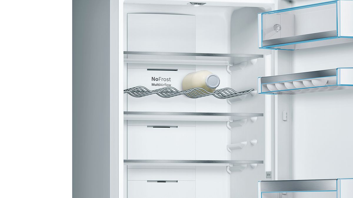 Serie | 8 free-standing fridge-freezer with freezer at bottom, glass door 203 x 60 cm Wit KGF39SW45 KGF39SW45-4