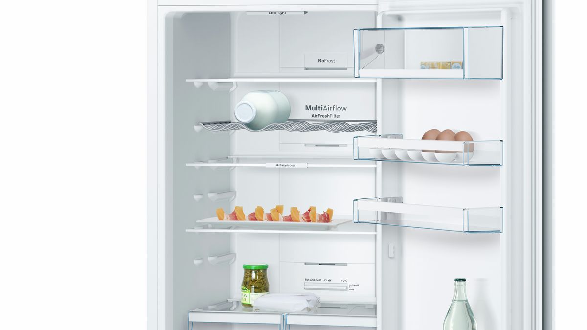 Series 4 free-standing fridge-freezer with freezer at bottom 203 x 60 cm White KGN39KW35 KGN39KW35-4