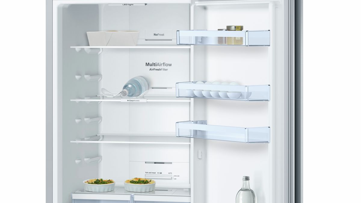 Series 4 Free-standing fridge-freezer with freezer at bottom 203 x 60 cm Stainless steel look KGN39VL35G KGN39VL35G-4
