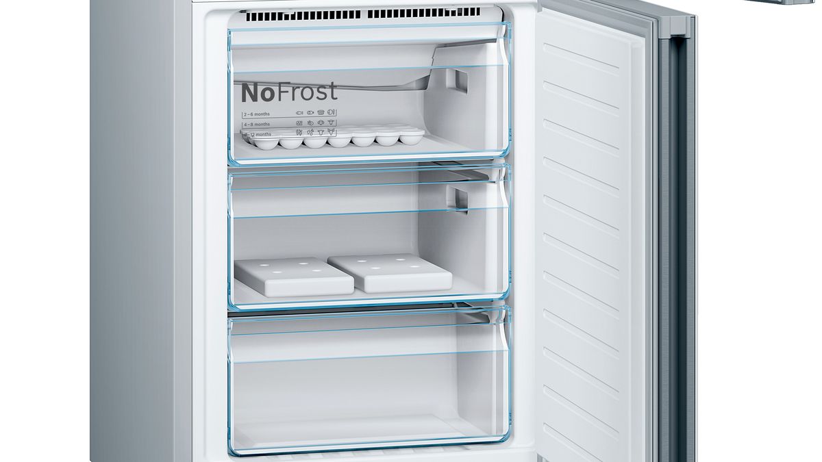 Serie | 8 free-standing fridge-freezer with freezer at bottom, glass door 203 x 60 cm Wit KGF39SW45 KGF39SW45-5