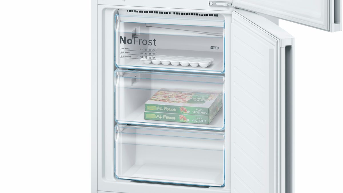 Series 4 free-standing fridge-freezer with freezer at bottom 203 x 60 cm White KGN39KW35 KGN39KW35-5