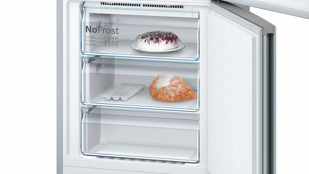 Serie | 4 Samostojeći hladnjak sa zamrzivačem na dnu 186 x 70 cm Izgled nehrđajućeg čelika KGN46XL30 KGN46XL30-4