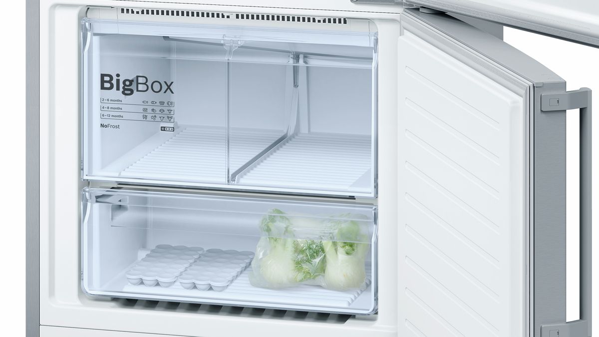 Serie | 6 free-standing fridge-freezer with freezer at bottom 186 x 75 cm Stainless steel (with anti-fingerprint) KGN76AI30U KGN76AI30U-6