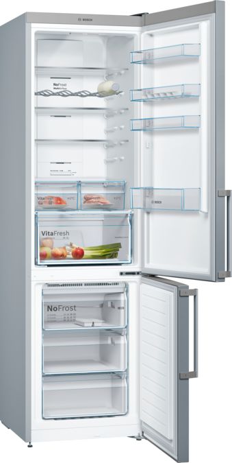 Serie | 4 Free-standing fridge-freezer with freezer at bottom 203 x 60 cm Inox-look KGN39XL35G KGN39XL35G-2
