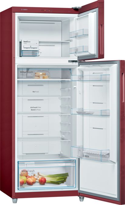 Serie | 4 free-standing fridge-freezer with freezer at top 167.9 x 60.5 cm Red KDN30VV30I KDN30VV30I-2