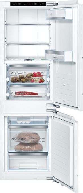 Série 8 Réfrigérateur-congélateur intégrable avec compartiment congélation en bas 177.2 x 55.8 cm charnières pantographes KIF86PFE0 KIF86PFE0-1