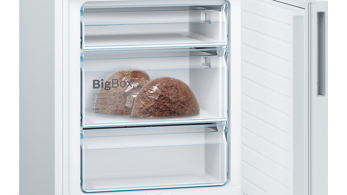 Série 6 Réfrigérateur-congélateur pose libre avec compartiment congélation en bas 201 x 70 cm Blanc KGE49AWCA KGE49AWCA-6