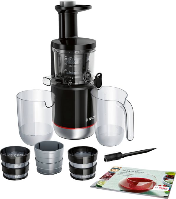 Slow juicer VitaExtract 150 W Fekete, Szálcsiszolt acél MESM731M MESM731M-1