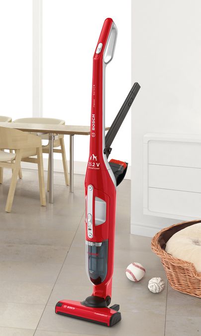 2 Speeds Bosch BBH3ZOO25 Flexxo Series I 4 Proanimal Vacuum Cleaner Rechargeable 2-in-1 25.2 V Up to 55 Minutes 0.4 Litres Red 