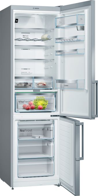 Serie | 6 Free-standing fridge-freezer with freezer at bottom 204 x 60 cm Inox-easyclean KGN39HIEP KGN39HIEP-2