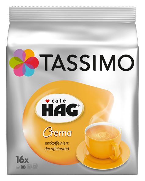 Koffie Tassimo T-Discs: Cafe Häg Crema Caffeinevrij Inhoud: 16 T-Discs 00574792 00574792-1