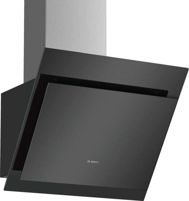 Series 4 Wall-mounted cooker hood 60 cm clear glass black printed DWK67CM60B DWK67CM60B-1