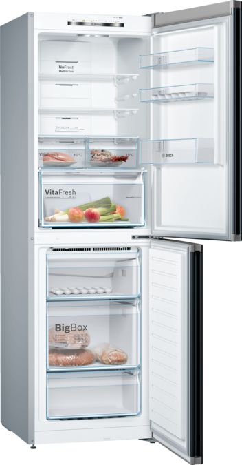 Serie | 4 Free-standing fridge-freezer with freezer at bottom 186 x 60 cm Black KGN34VB35G KGN34VB35G-1