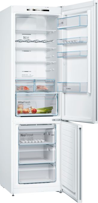 Series 4 free-standing fridge-freezer with freezer at bottom 203 x 60 cm White KGN39KW35 KGN39KW35-2