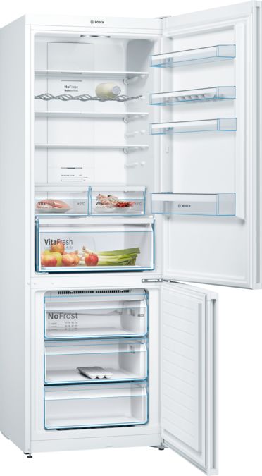 Serie | 4 Free-standing fridge-freezer with freezer at bottom 203 x 70 cm White KGN49XW30 KGN49XW30-2