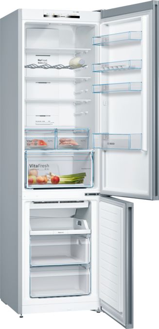 Serie | 4 Free-standing fridge-freezer with freezer at bottom 203 x 60 cm Inox-look KGN39VL3AG KGN39VL3AG-2