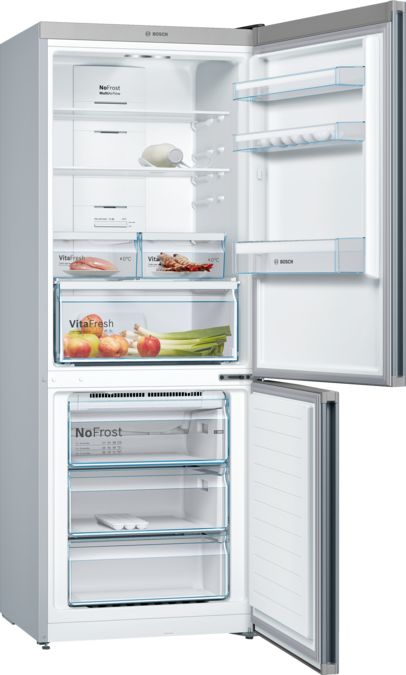 Serie | 4 Samostojeći hladnjak sa zamrzivačem na dnu 186 x 70 cm Izgled nehrđajućeg čelika KGN46XL30 KGN46XL30-1