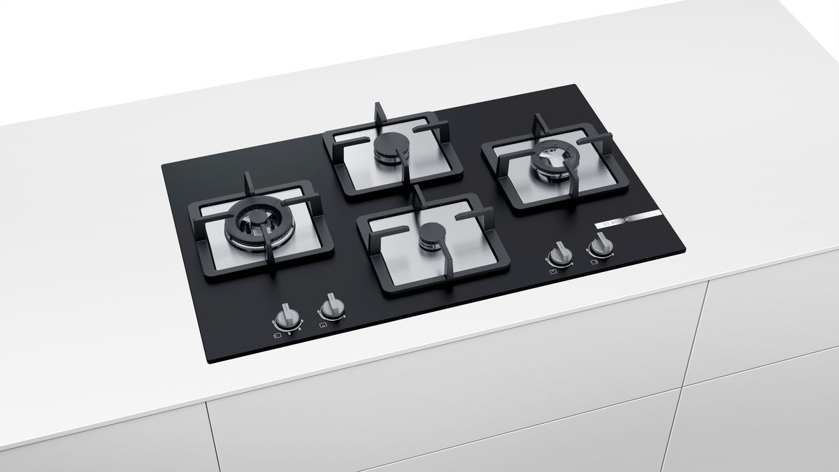 Series 4 Gas hob 90 cm Tempered glass, Black PPI9S6F20I PPI9S6F20I-6