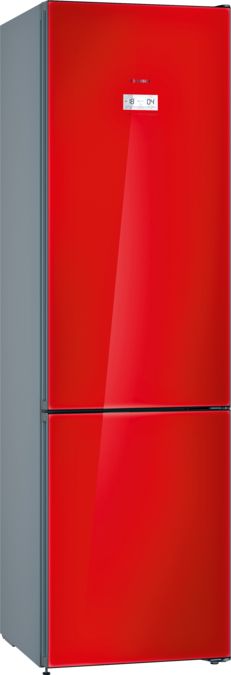 Serie | 6 free-standing fridge-freezer with freezer at bottom, glass door 203 x 60 cm Rood KGN39LR35 KGN39LR35-1