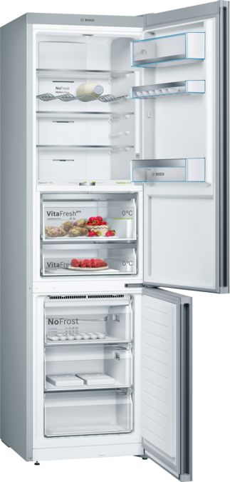 Serie | 8 free-standing fridge-freezer with freezer at bottom, glass door 203 x 60 cm Wit KGF39SW45 KGF39SW45-2