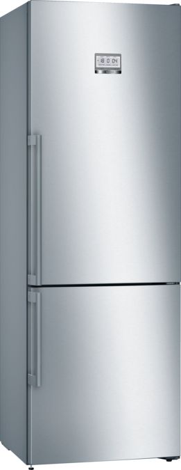 Serie | 8 Freistehende Kühl-Gefrier-Kombination mit Gefrierbereich unten 203 x 70 cm Edelstahl (mit Antifingerprint) KGF49PI40 KGF49PI40-1