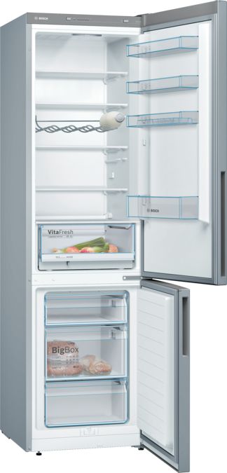 Series 4 Free-standing fridge-freezer with freezer at bottom 201 x 60 cm Stainless steel look KGV39VLEAG KGV39VLEAG-2