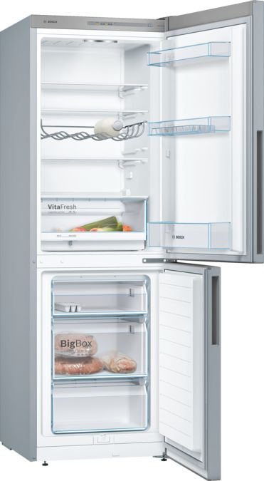Serie | 4 Free-standing fridge-freezer with freezer at bottom 176 x 60 cm Inox-look KGV33VL31G KGV33VL31G-2