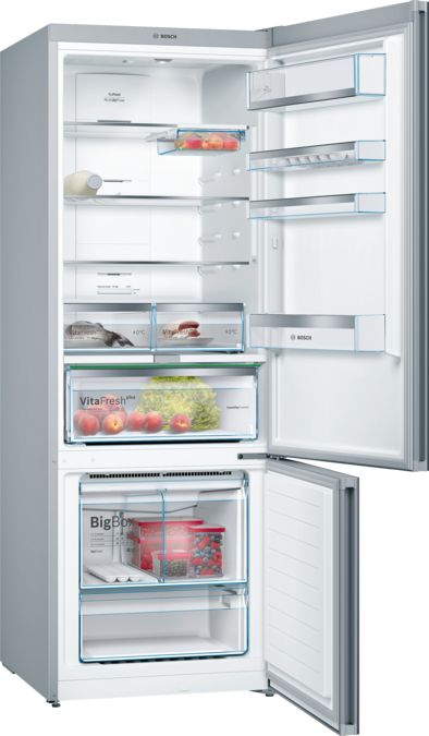 Serie | 6 Freestanding Fridge-freezer (Bottom freezer), glass door 193 x 70 cm Black KGN56LB30N KGN56LB30N-2