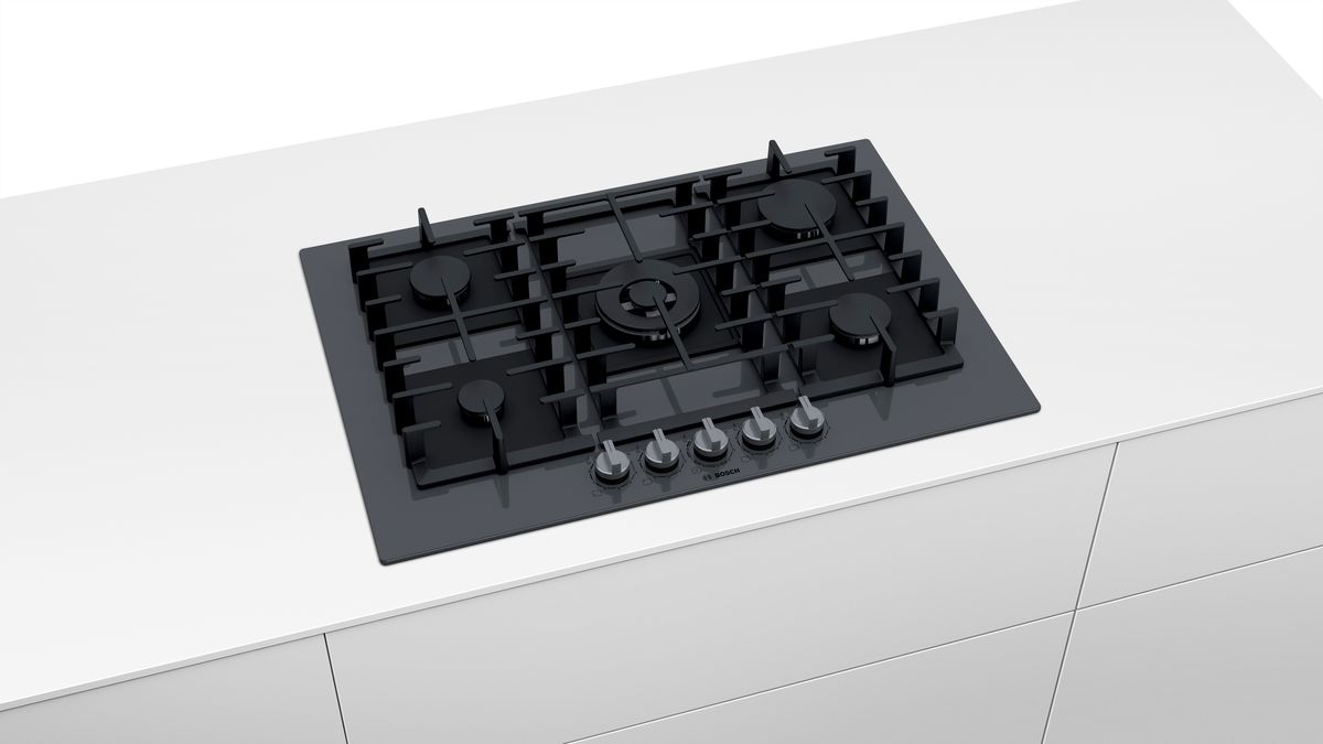 Benchmark® Gas Cooktop 30'' Tempered glass, Dark silver NGMP077UC NGMP077UC-6