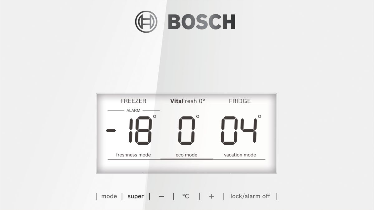 Serie | 8 free-standing fridge-freezer with freezer at bottom, glass door 203 x 60 cm Wit KGF39SW45 KGF39SW45-3