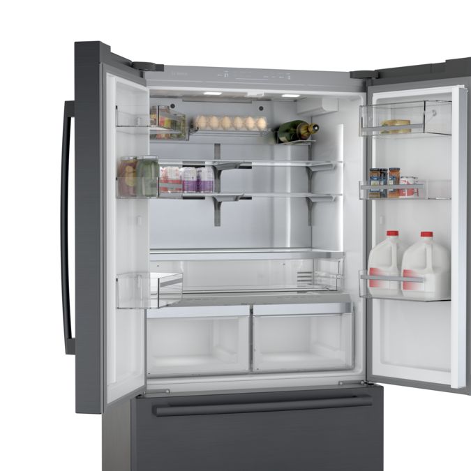 Série 800 Réfrigérateur à portes françaises congélateur en bas 36'' Acier inoxydable noir B36CT80SNB B36CT80SNB-3