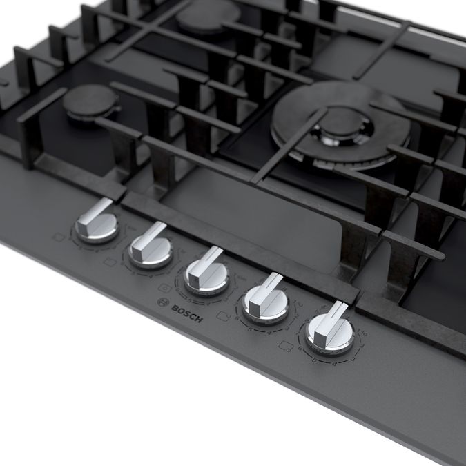 Benchmark® Gas Cooktop 30'' Tempered glass, Dark silver NGMP077UC NGMP077UC-49