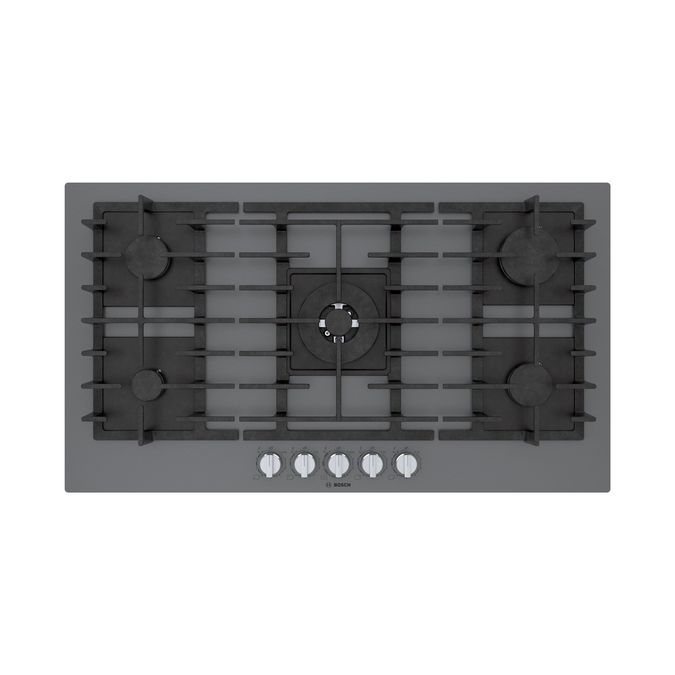 Benchmark® Gas Cooktop 36'' Tempered glass, Dark silver NGMP677UC NGMP677UC-20