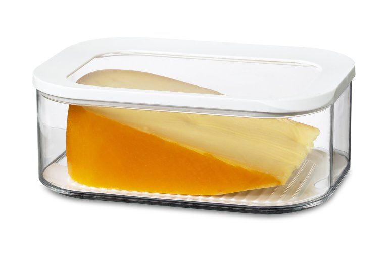 Vorratsbehälter Rosti Mepal-Kühlschrankdose Modula, Käse 2000 ml - weiß Stapelbare und übersichtliche Aufbewahrung 00571770 00571770-1