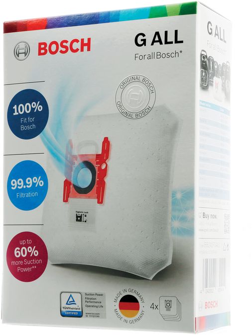 Sacs aspirateur G ALL pour tout aspirateur Bosch - 4 pièces 17003048 17003048-5
