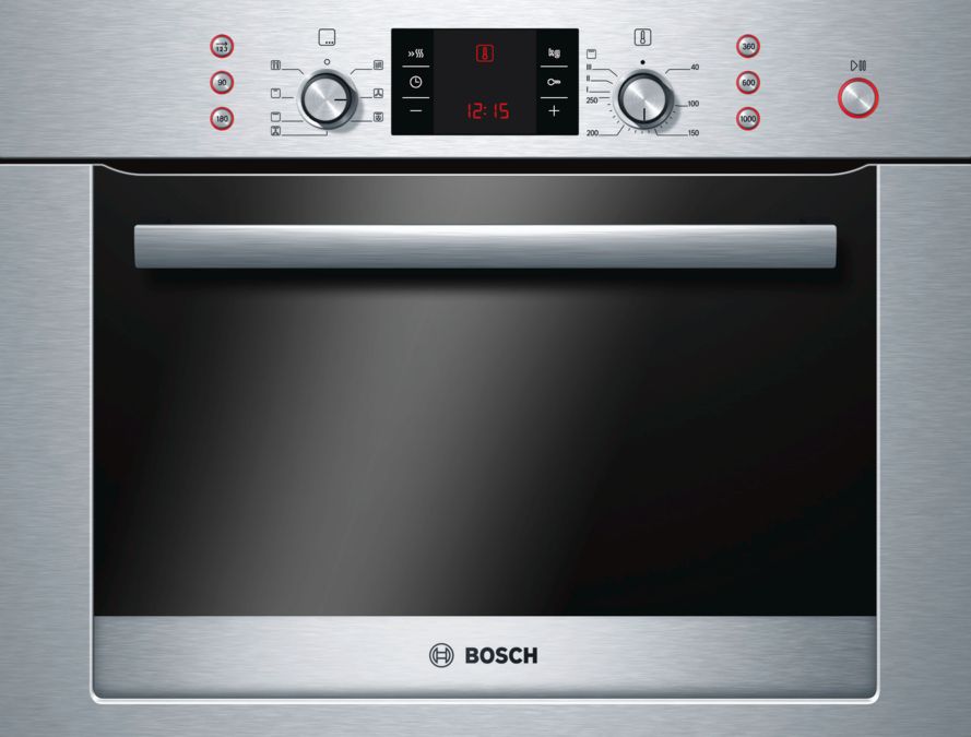 Series 8 Built-in compact oven with microwave function 60 x 45 cm Stainless steel HBC84E653B HBC84E653B-1