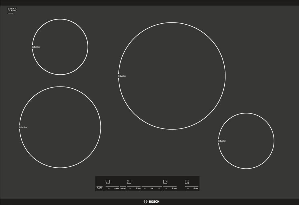 Induction Cooktop Black, Without Frame NIT3065UC NIT3065UC-1
