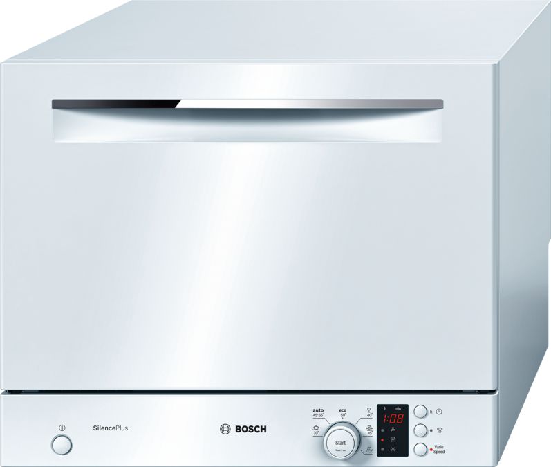 Free-standing compact dishwasher