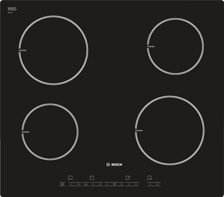 Induction hob 60 cm Black, surface mount without frame PIA611T14E PIA611T14E-1