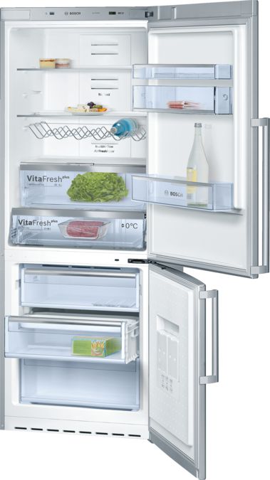 Serie | 6 Szabadonálló, alulfagyasztós hűtő-fagyasztó kombináció Inox - könnyű tisztítás KGN46AI22 KGN46AI22-1