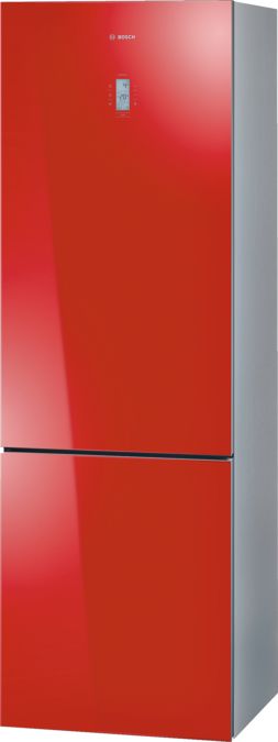 Series 8 Free-standing fridge-freezer with freezer at bottom, glass door 185 x 60 cm Red KGN36SR31 KGN36SR31-1