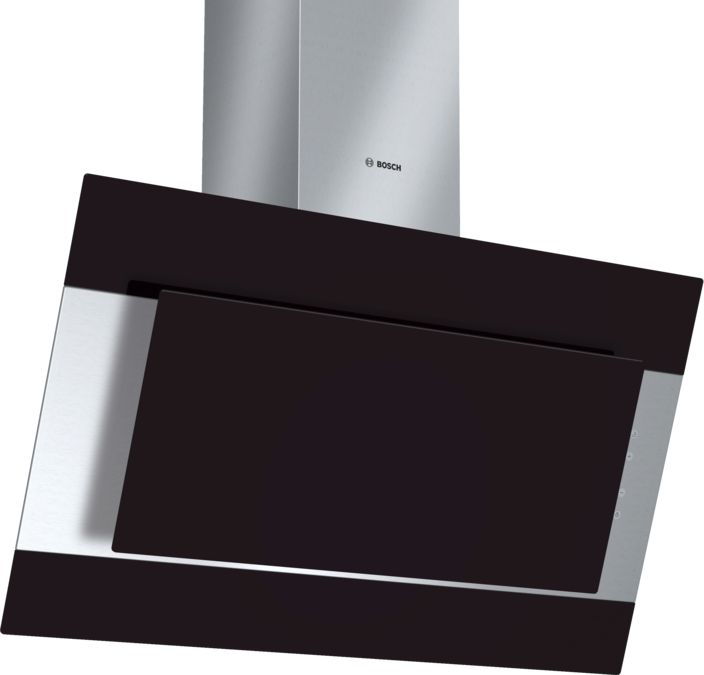 Serie | 8 wall-mounted cooker hood 90 cm clear glass black printed DWK09M760 DWK09M760-1