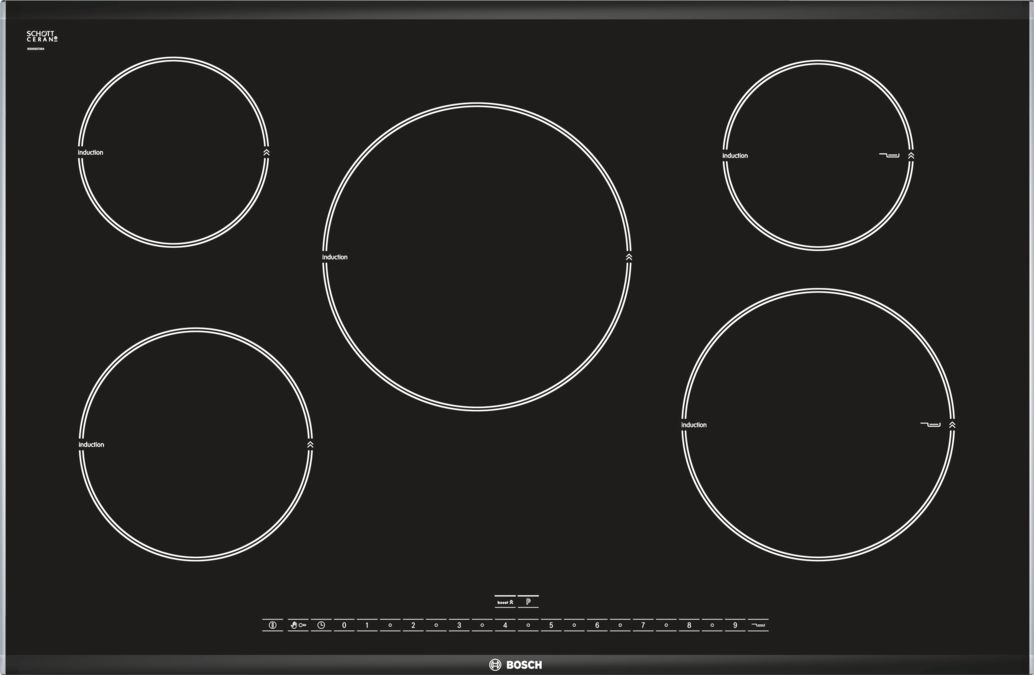 Serie | 8 Vitrokeramische kookplaat, inductie - 80 cm PIM875N24E PIM875N24E-1
