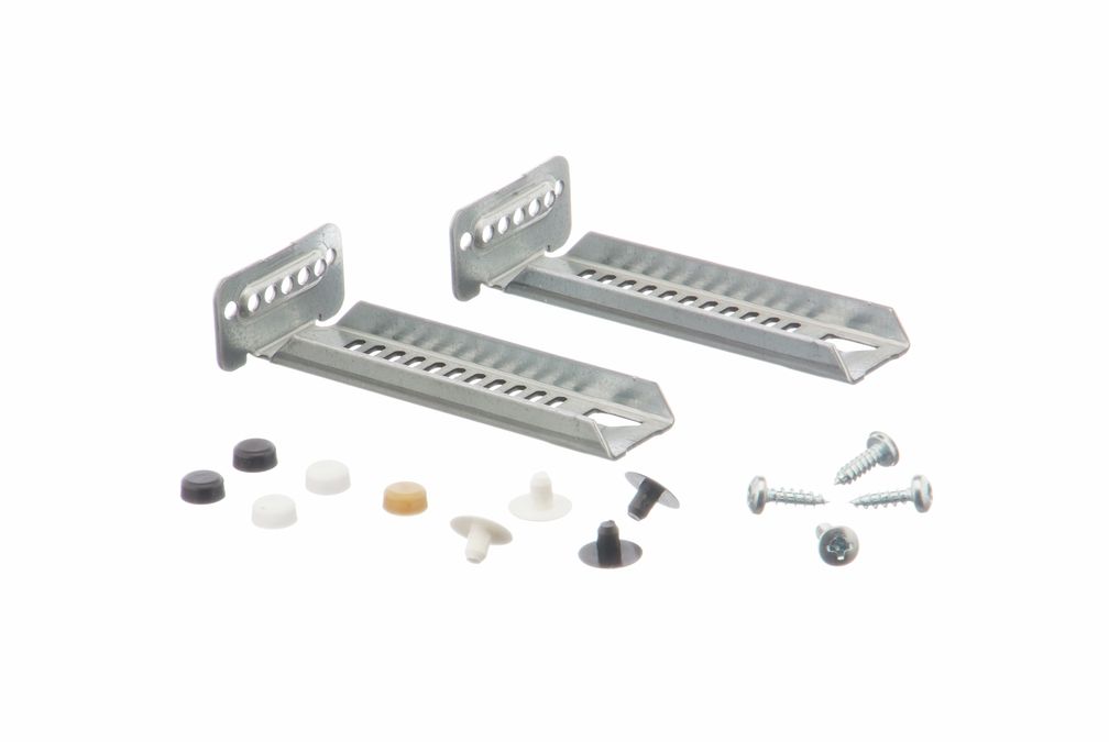 Fixing kit Toe kick mounting brackets (2 pcs) w/ screws, screw caps (set) 00612653 00612653-2