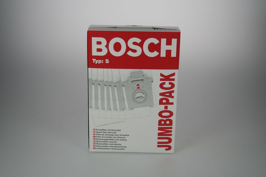 Bolsa para aspiradora 8 bolsas de aspirador Bosch tipo S con cierre + 1 filtro Micro-Higiénico Bolsa de aspirador Bosch 00460762 00460762-2