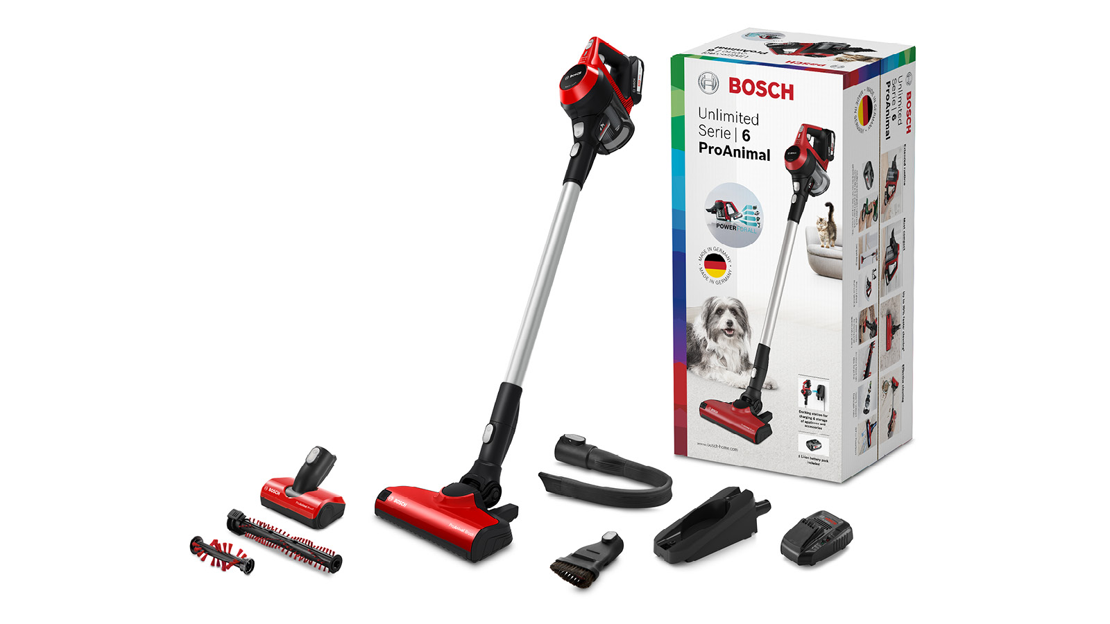 BOSCH BCS61PET Oppladbar støvsuger Bosch Unlimited Series 6 ProAnimal støvsuger BCS61PET